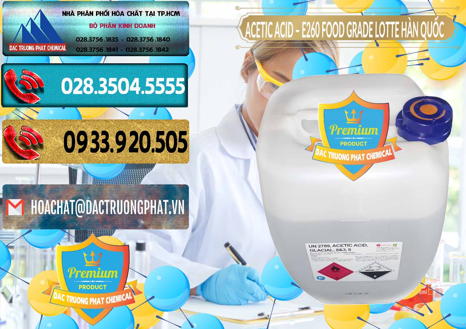 Chuyên nhập khẩu ( bán ) Acetic Acid – Axit Acetic E260 Food Grade Hàn Quốc Lotte Korea - 0003 - Công ty phân phối & cung cấp hóa chất tại TP.HCM - hoachatdetnhuom.com