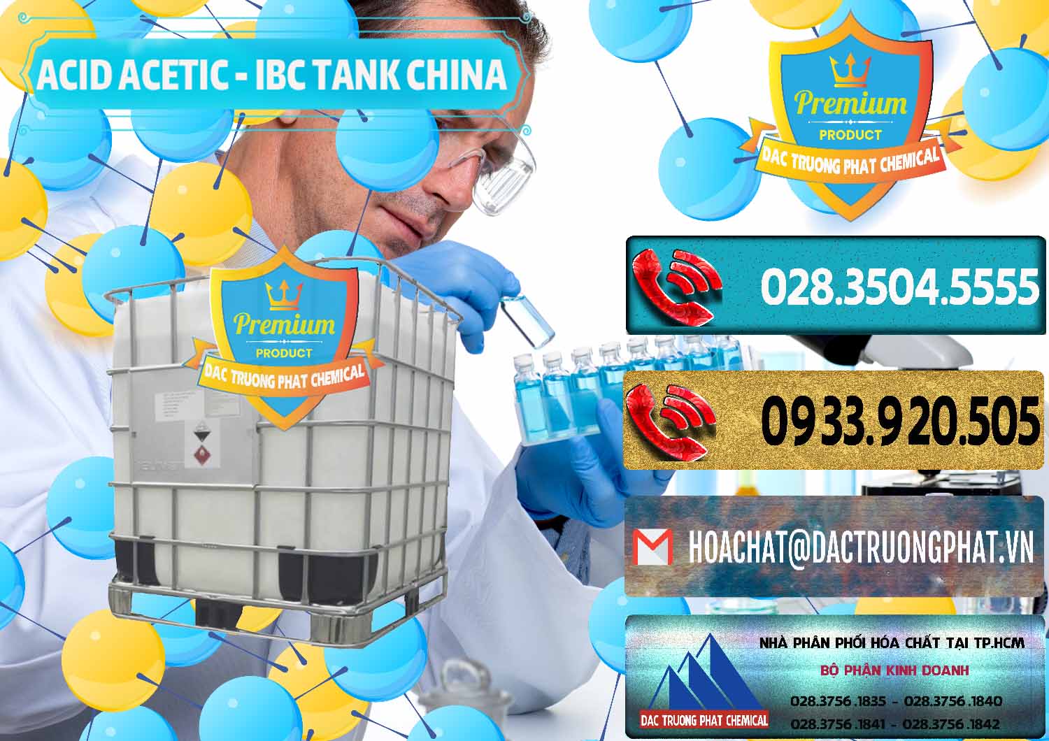 Đơn vị chuyên nhập khẩu ( bán ) Acetic Acid – Axit Acetic Tank Bồn IBC Trung Quốc China - 0443 - Nhà phân phối - cung cấp hóa chất tại TP.HCM - hoachatdetnhuom.com