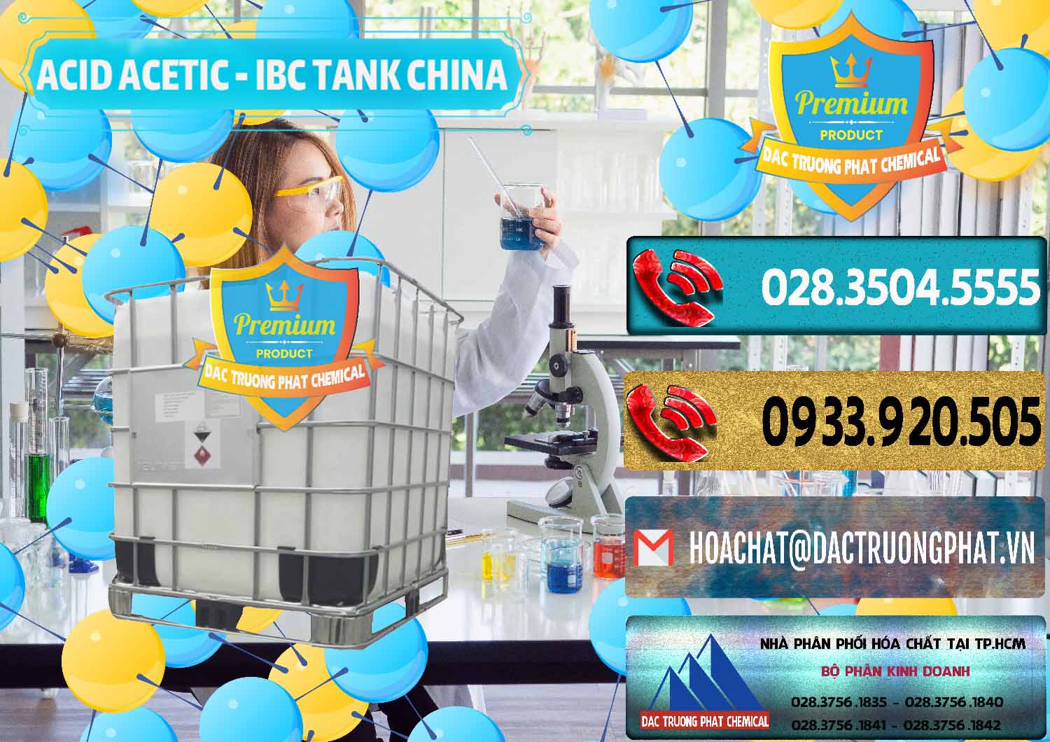 Công ty chuyên bán ( cung cấp ) Acetic Acid – Axit Acetic Tank Bồn IBC Trung Quốc China - 0443 - Cty phân phối ( nhập khẩu ) hóa chất tại TP.HCM - hoachatdetnhuom.com
