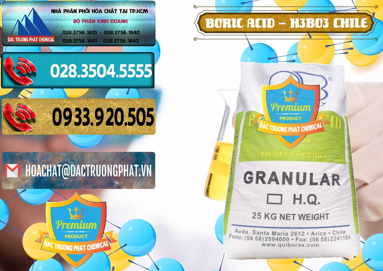 Chuyên phân phối & bán Acid Boric – Axit Boric H3BO3 99% Quiborax Chile - 0281 - Đơn vị chuyên cung cấp ( kinh doanh ) hóa chất tại TP.HCM - hoachatdetnhuom.com