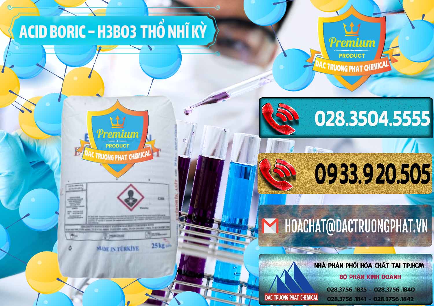 Cty chuyên bán & phân phối Acid Boric – Axit Boric H3BO3 Etimaden Thổ Nhĩ Kỳ Turkey - 0369 - Đơn vị kinh doanh và cung cấp hóa chất tại TP.HCM - hoachatdetnhuom.com