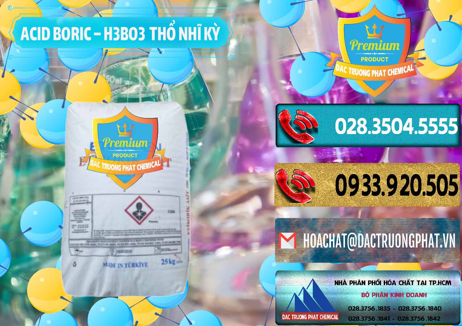 Công ty cung cấp ( bán ) Acid Boric – Axit Boric H3BO3 Etimaden Thổ Nhĩ Kỳ Turkey - 0369 - Chuyên phân phối ( nhập khẩu ) hóa chất tại TP.HCM - hoachatdetnhuom.com