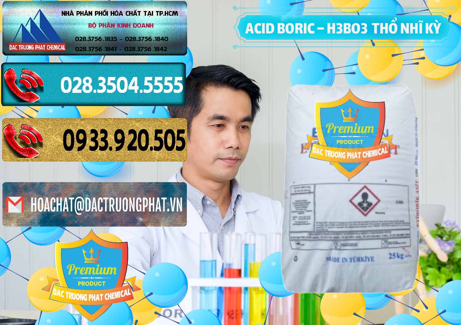 Cty chuyên bán ( cung ứng ) Acid Boric – Axit Boric H3BO3 Etimaden Thổ Nhĩ Kỳ Turkey - 0369 - Cty chuyên cung cấp và kinh doanh hóa chất tại TP.HCM - hoachatdetnhuom.com