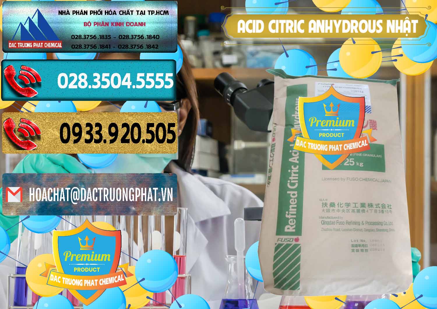 Công ty kinh doanh _ bán Acid Citric - Axit Citric Anhydrous FUSO Nhật Japan - 0439 - Cty chuyên nhập khẩu & cung cấp hóa chất tại TP.HCM - hoachatdetnhuom.com