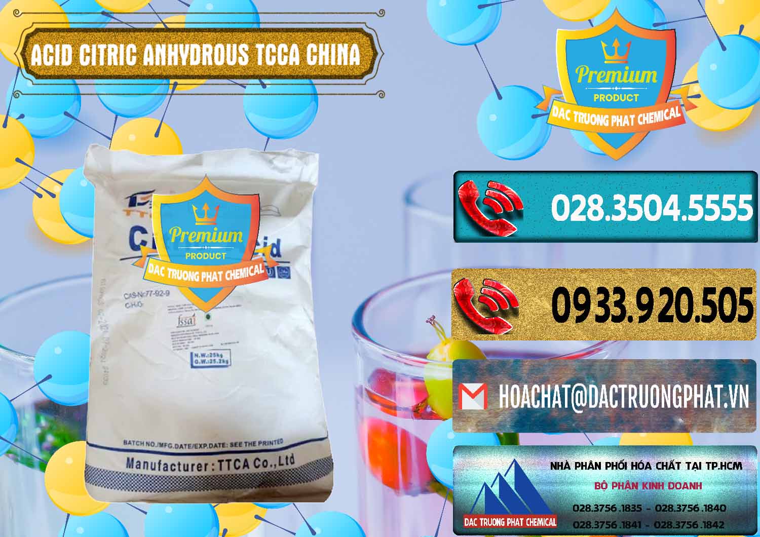 Công ty chuyên bán _ cung ứng Acid Citric - Axit Citric Anhydrous TCCA Trung Quốc China - 0442 - Cung cấp ( nhập khẩu ) hóa chất tại TP.HCM - hoachatdetnhuom.com