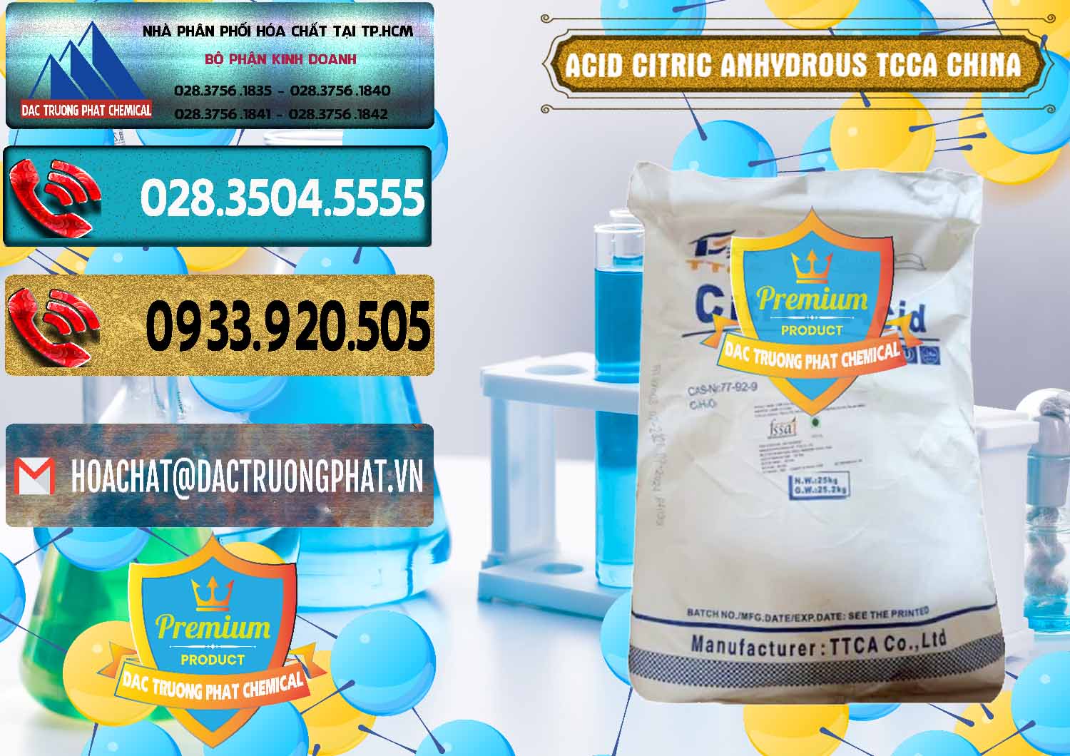 Đơn vị kinh doanh ( bán ) Acid Citric - Axit Citric Anhydrous TCCA Trung Quốc China - 0442 - Chuyên nhập khẩu ( cung cấp ) hóa chất tại TP.HCM - hoachatdetnhuom.com
