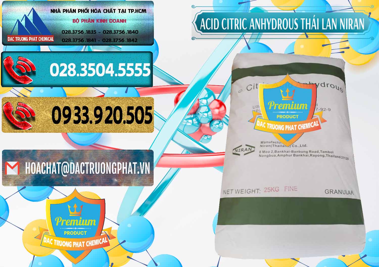 Công ty kinh doanh và bán Acid Citric - Axit Citric Anhydrous - Thái Lan Niran - 0231 - Cty cung cấp & nhập khẩu hóa chất tại TP.HCM - hoachatdetnhuom.com