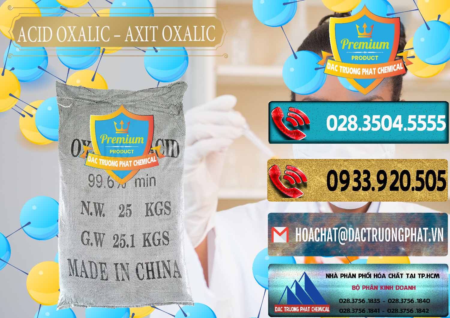 Cty bán & phân phối Acid Oxalic – Axit Oxalic 99.6% Trung Quốc China - 0014 - Nơi cung cấp & phân phối hóa chất tại TP.HCM - hoachatdetnhuom.com