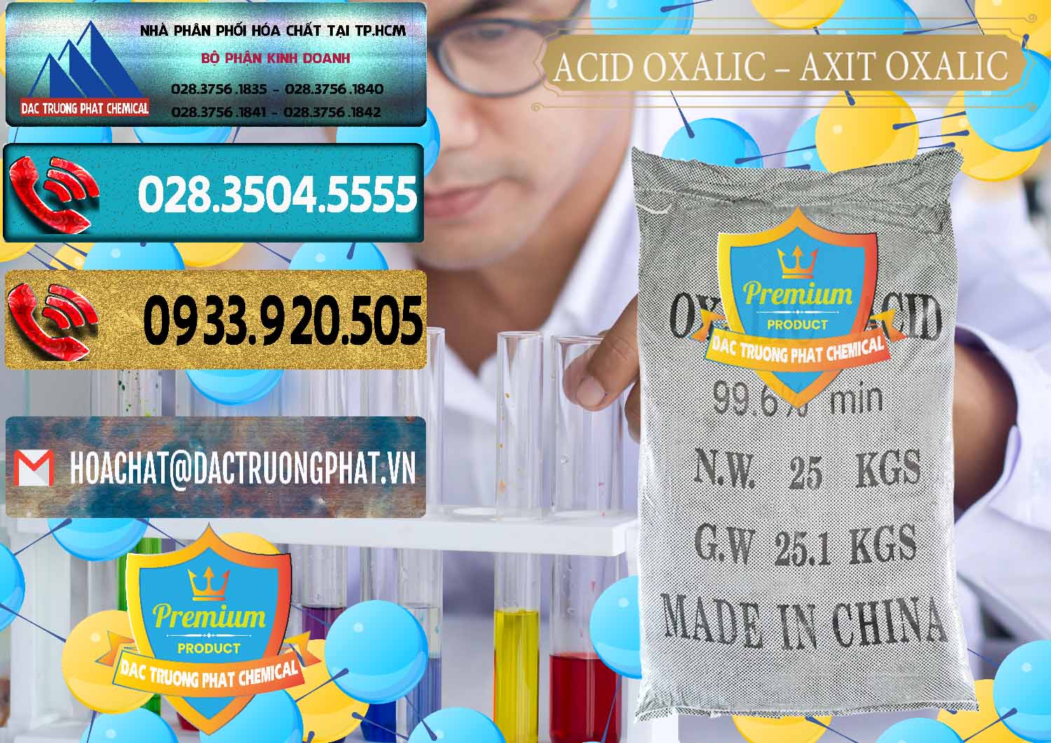 Nhập khẩu - bán Acid Oxalic – Axit Oxalic 99.6% Trung Quốc China - 0014 - Nhà cung cấp và phân phối hóa chất tại TP.HCM - hoachatdetnhuom.com