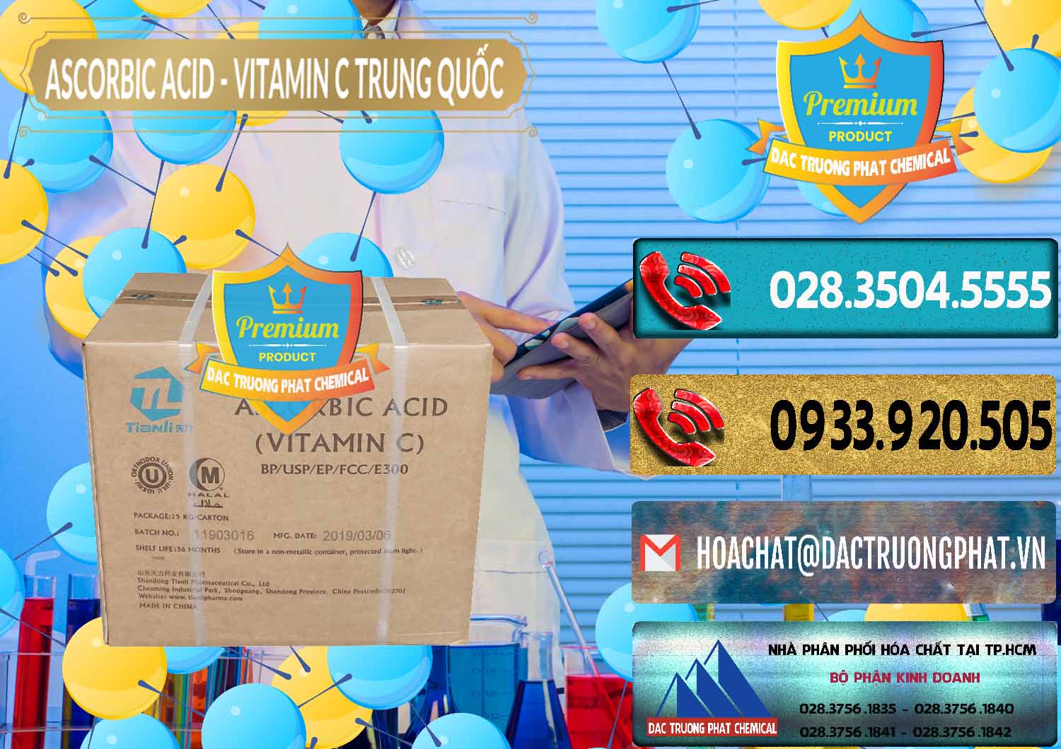 Bán _ phân phối Axit Ascorbic - Vitamin C Trung Quốc China - 0309 - Công ty cung cấp - nhập khẩu hóa chất tại TP.HCM - hoachatdetnhuom.com