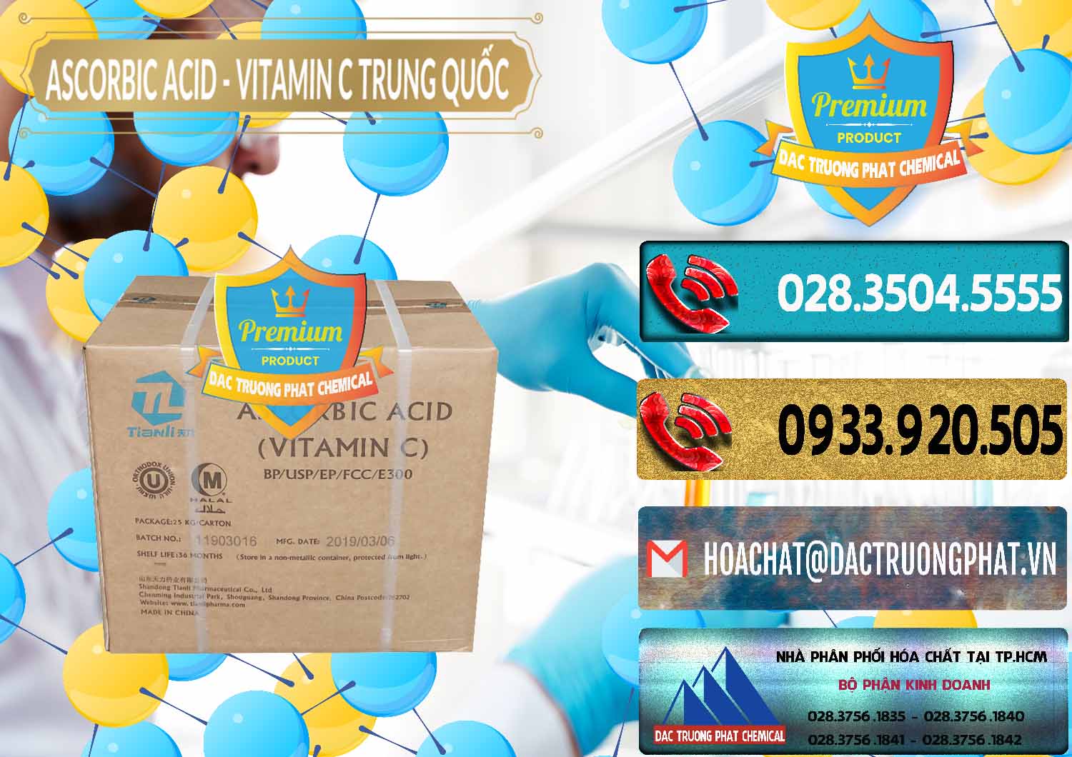 Chuyên bán - cung cấp Axit Ascorbic - Vitamin C Trung Quốc China - 0309 - Công ty phân phối ( nhập khẩu ) hóa chất tại TP.HCM - hoachatdetnhuom.com