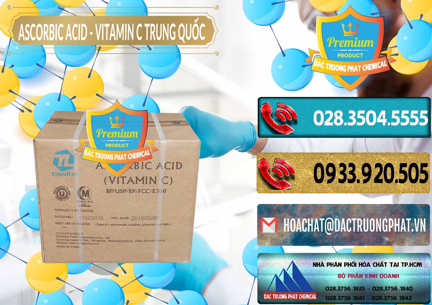 Cty chuyên bán và phân phối Axit Ascorbic - Vitamin C Trung Quốc China - 0309 - Nhà phân phối & cung cấp hóa chất tại TP.HCM - hoachatdetnhuom.com