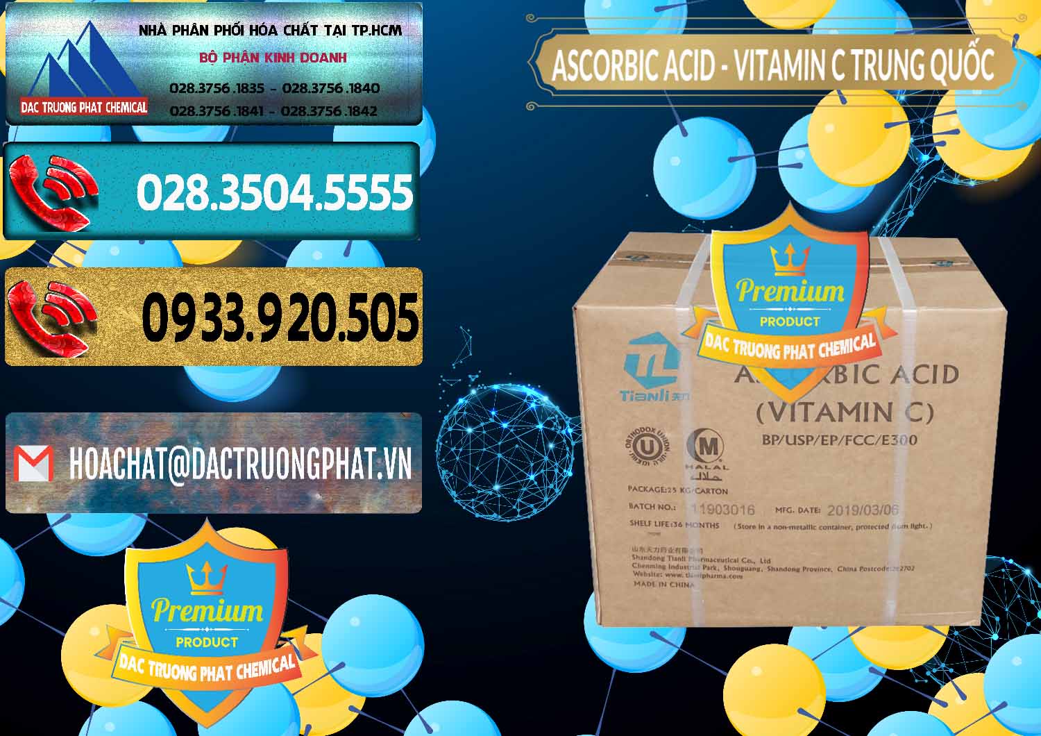 Công ty phân phối - bán Axit Ascorbic - Vitamin C Trung Quốc China - 0309 - Cty chuyên bán ( cung cấp ) hóa chất tại TP.HCM - hoachatdetnhuom.com