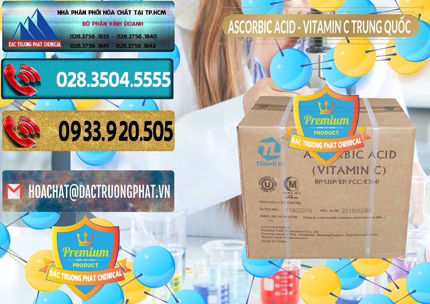 Cty bán và cung cấp Axit Ascorbic - Vitamin C Trung Quốc China - 0309 - Cty kinh doanh _ cung cấp hóa chất tại TP.HCM - hoachatdetnhuom.com
