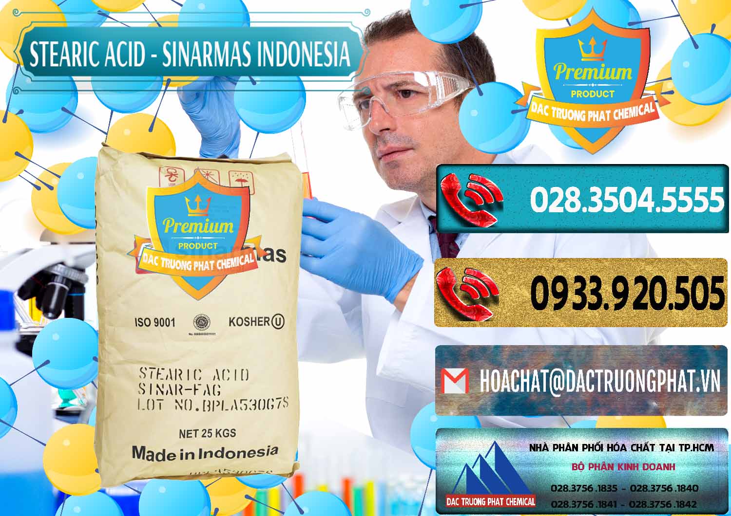 Đơn vị chuyên bán ( cung ứng ) Axit Stearic - Stearic Acid Sinarmas Indonesia - 0389 - Phân phối và kinh doanh hóa chất tại TP.HCM - hoachatdetnhuom.com