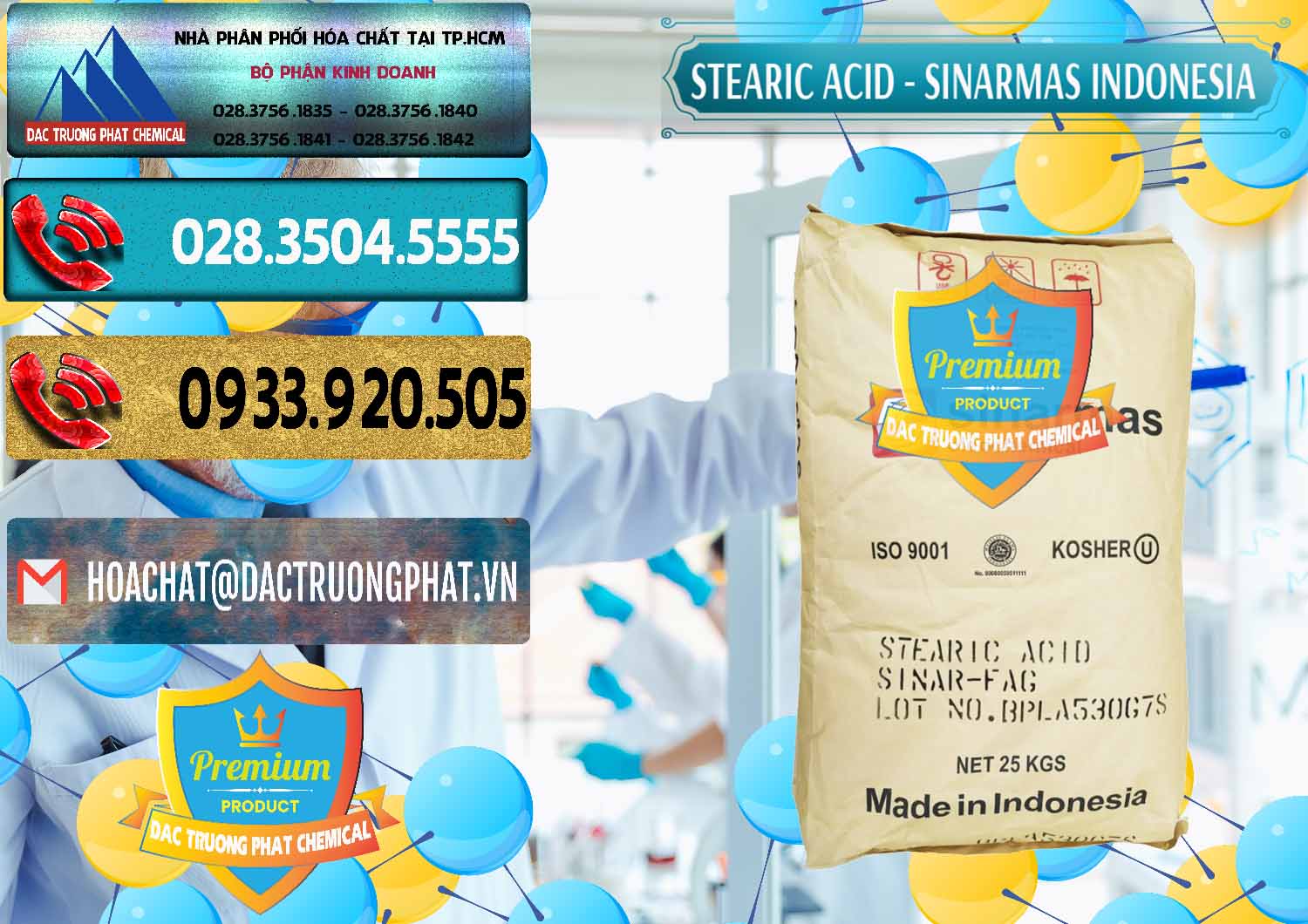 Cty chuyên phân phối ( bán ) Axit Stearic - Stearic Acid Sinarmas Indonesia - 0389 - Cung cấp và bán hóa chất tại TP.HCM - hoachatdetnhuom.com