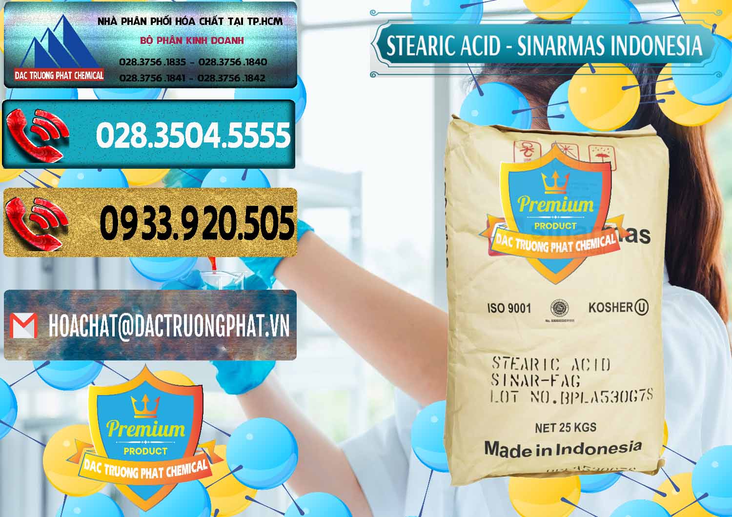 Chuyên bán ( cung cấp ) Axit Stearic - Stearic Acid Sinarmas Indonesia - 0389 - Cty nhập khẩu và phân phối hóa chất tại TP.HCM - hoachatdetnhuom.com
