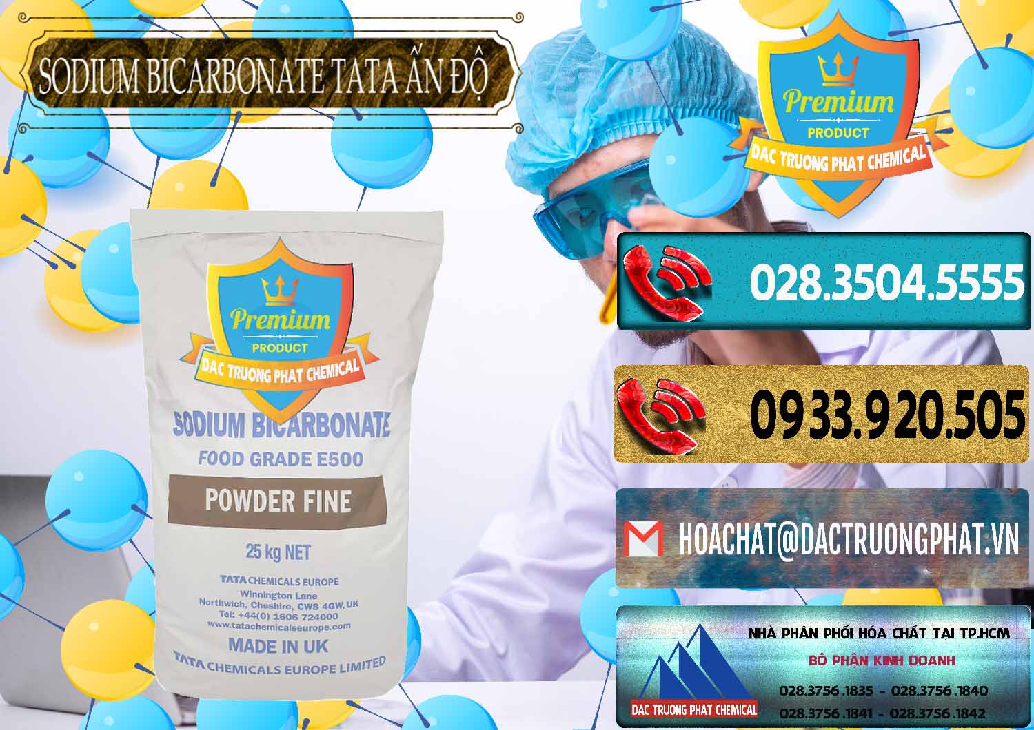 Cty bán & phân phối Sodium Bicarbonate – Bicar NaHCO3 E500 Thực Phẩm Food Grade Tata Ấn Độ India - 0261 - Nơi chuyên bán - phân phối hóa chất tại TP.HCM - hoachatdetnhuom.com