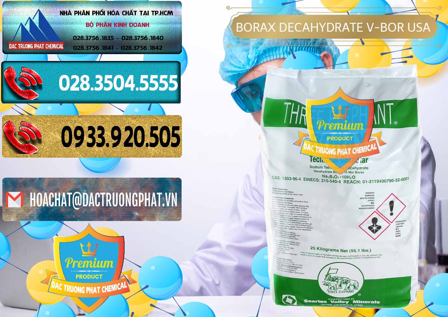 Công ty phân phối và bán Borax Decahydrate NA2B4O7.10H2O Mỹ V-Bor Usa - 0032 - Nơi chuyên bán và phân phối hóa chất tại TP.HCM - hoachatdetnhuom.com