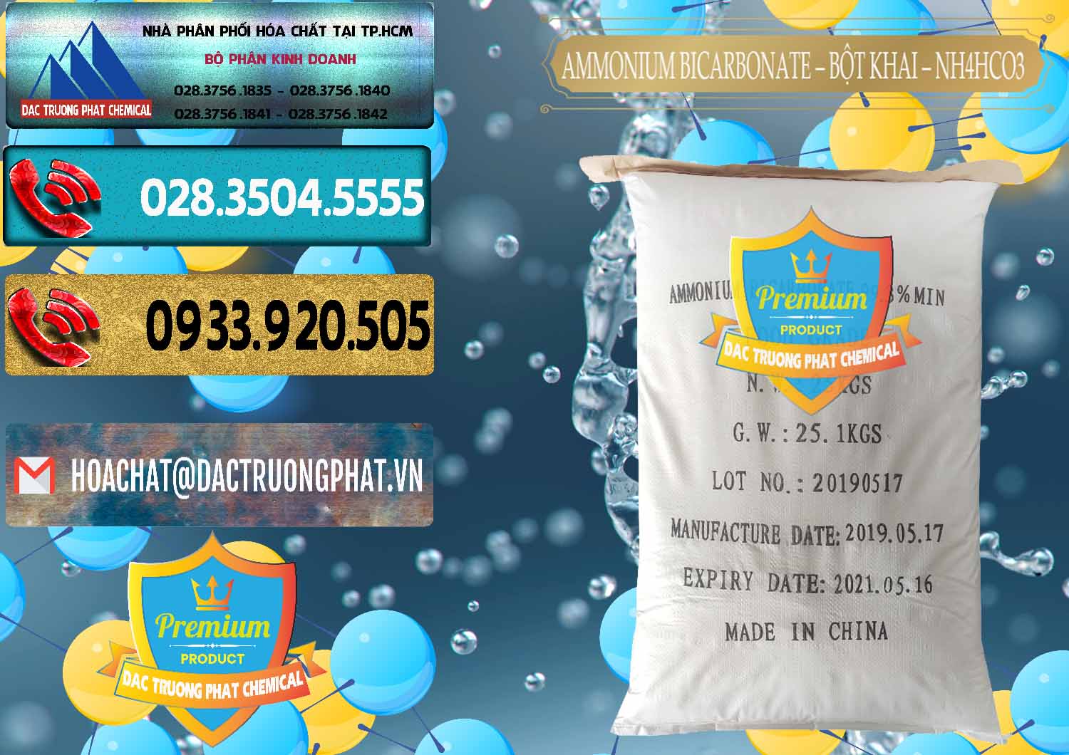 Cty bán ( cung cấp ) Ammonium Bicarbonate - Bột Khai Food Grade Trung Quốc China - 0018 - Nơi bán - phân phối hóa chất tại TP.HCM - hoachatdetnhuom.com