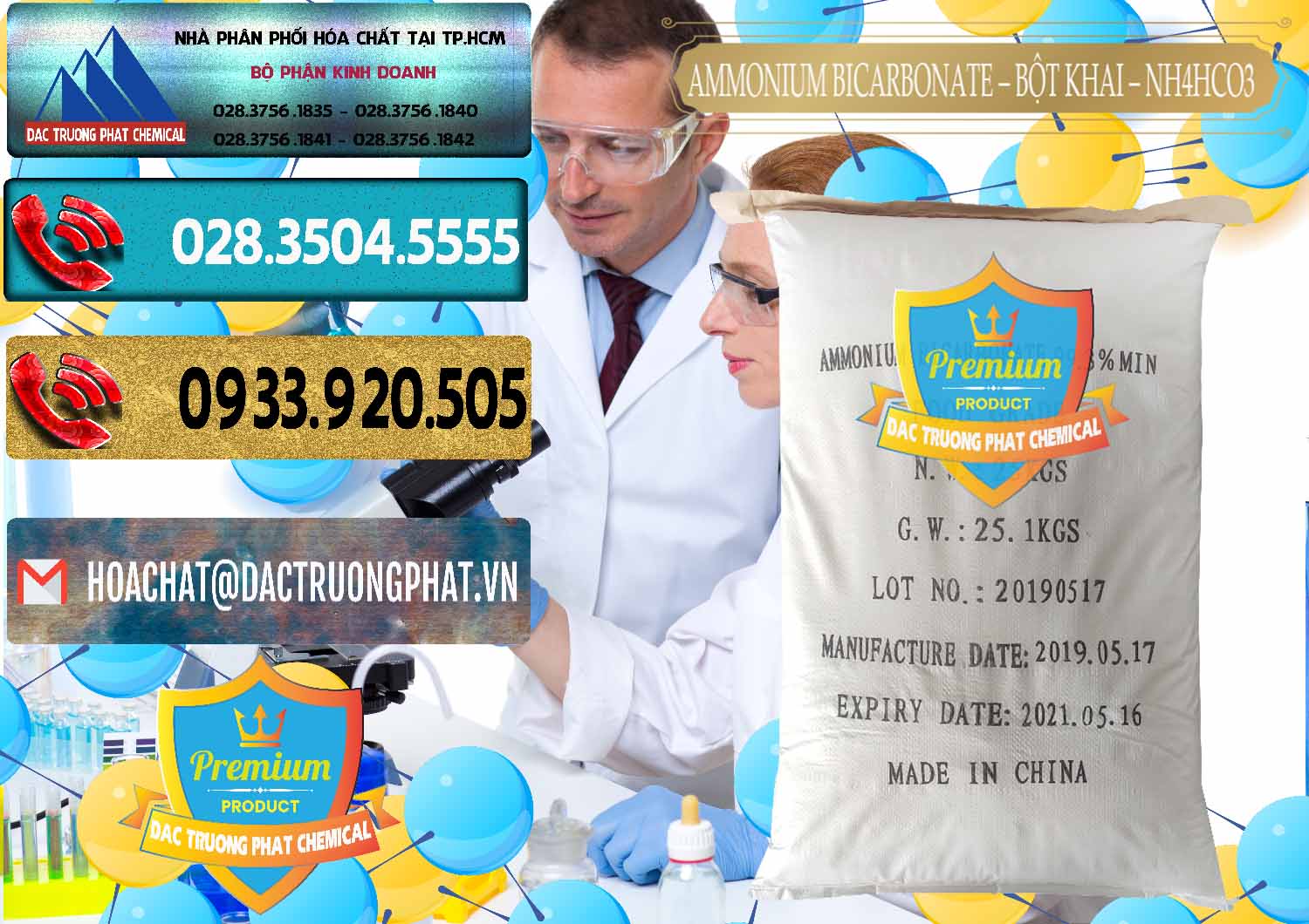 Đơn vị cung ứng và bán Ammonium Bicarbonate - Bột Khai Food Grade Trung Quốc China - 0018 - Đơn vị kinh doanh & phân phối hóa chất tại TP.HCM - hoachatdetnhuom.com