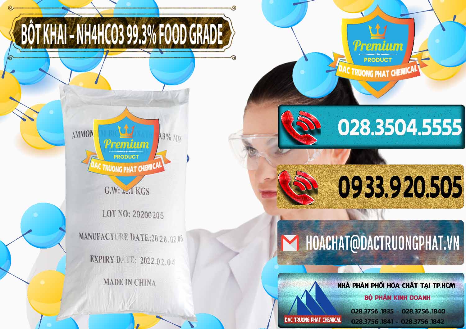 Cty chuyên cung cấp _ bán Ammonium Bicarbonate – Bột Khai NH4HCO3 Food Grade Trung Quốc China - 0019 - Phân phối và cung cấp hóa chất tại TP.HCM - hoachatdetnhuom.com