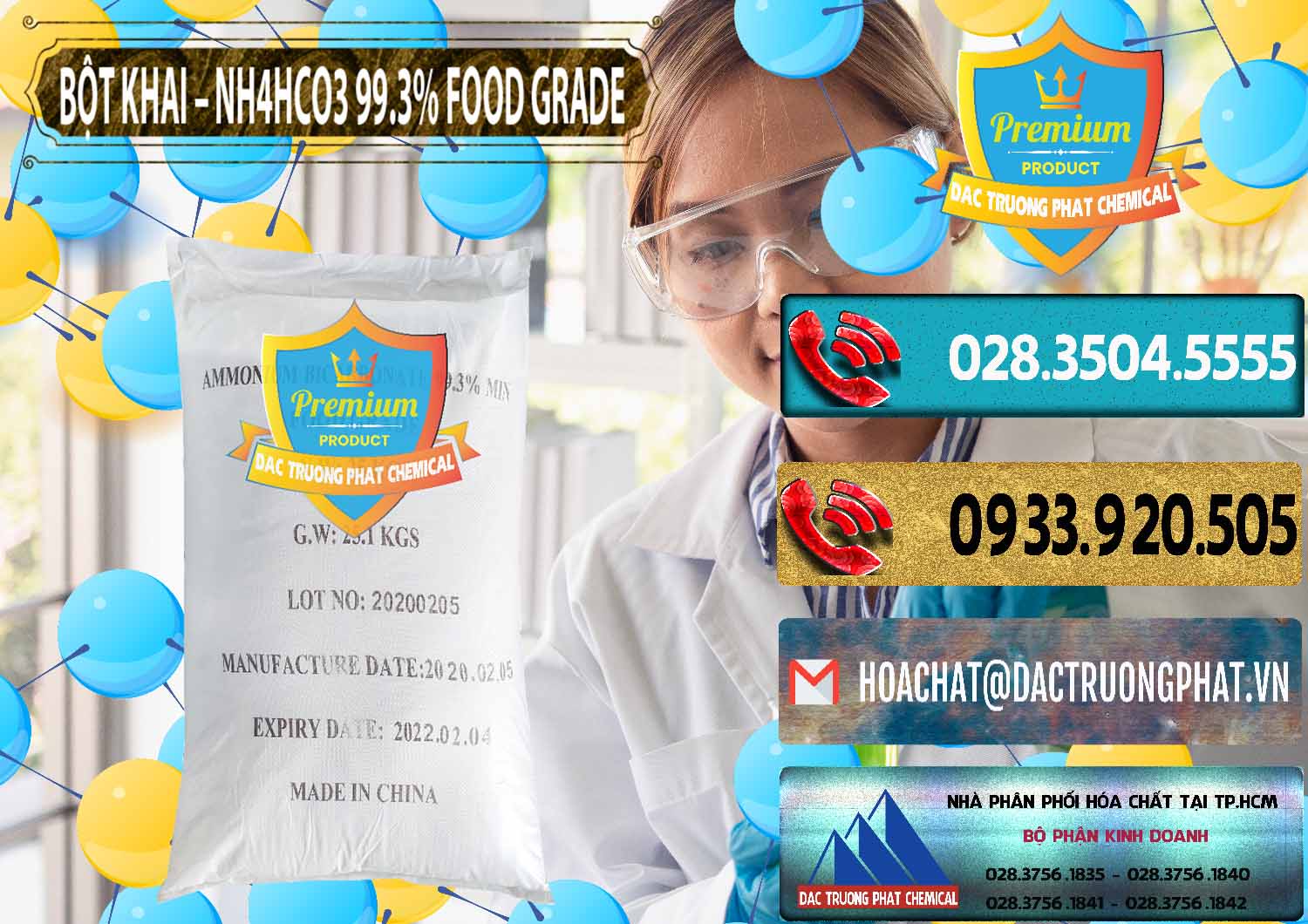 Công ty chuyên bán & phân phối Ammonium Bicarbonate – Bột Khai NH4HCO3 Food Grade Trung Quốc China - 0019 - Nơi phân phối & cung cấp hóa chất tại TP.HCM - hoachatdetnhuom.com
