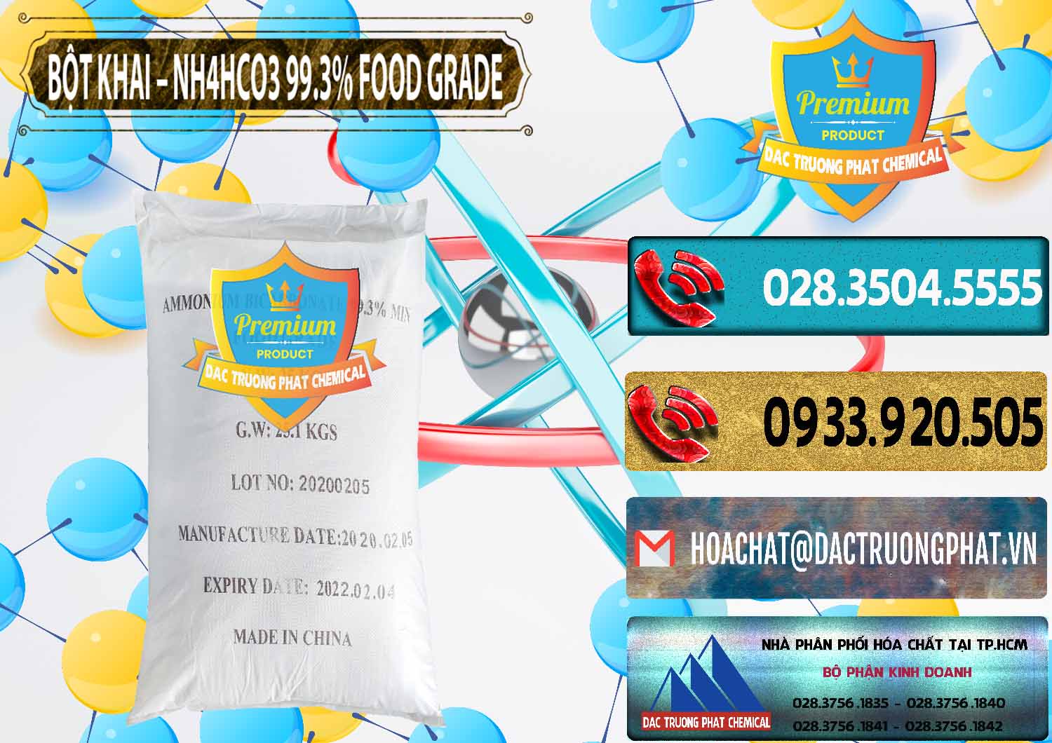 Công ty chuyên kinh doanh & bán Ammonium Bicarbonate – Bột Khai NH4HCO3 Food Grade Trung Quốc China - 0019 - Cty chuyên phân phối & bán hóa chất tại TP.HCM - hoachatdetnhuom.com