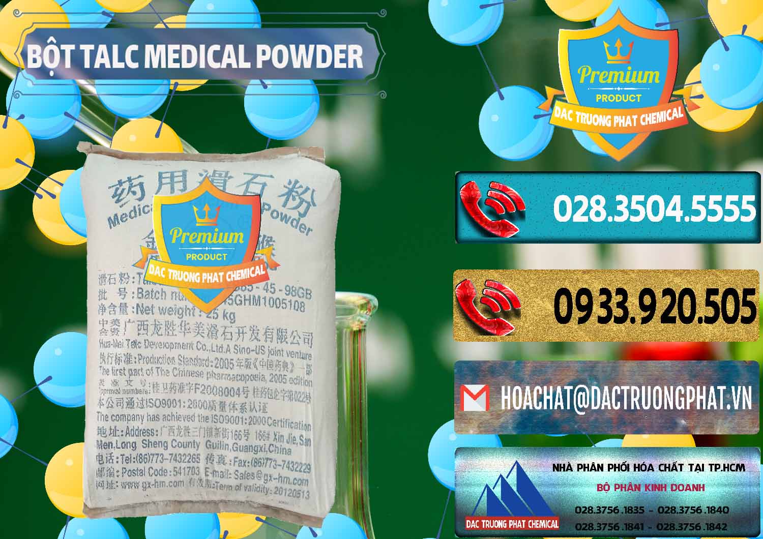 Nhập khẩu và bán Bột Talc Medical Powder Trung Quốc China - 0036 - Nơi phân phối & nhập khẩu hóa chất tại TP.HCM - hoachatdetnhuom.com