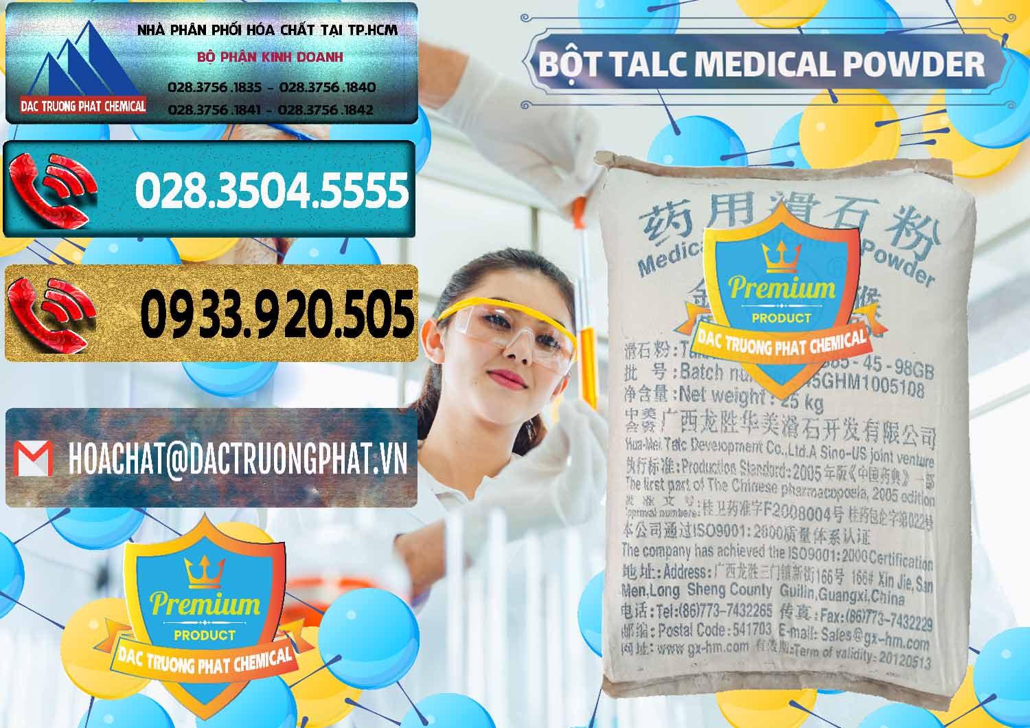 Nơi chuyên phân phối - bán Bột Talc Medical Powder Trung Quốc China - 0036 - Phân phối & bán hóa chất tại TP.HCM - hoachatdetnhuom.com