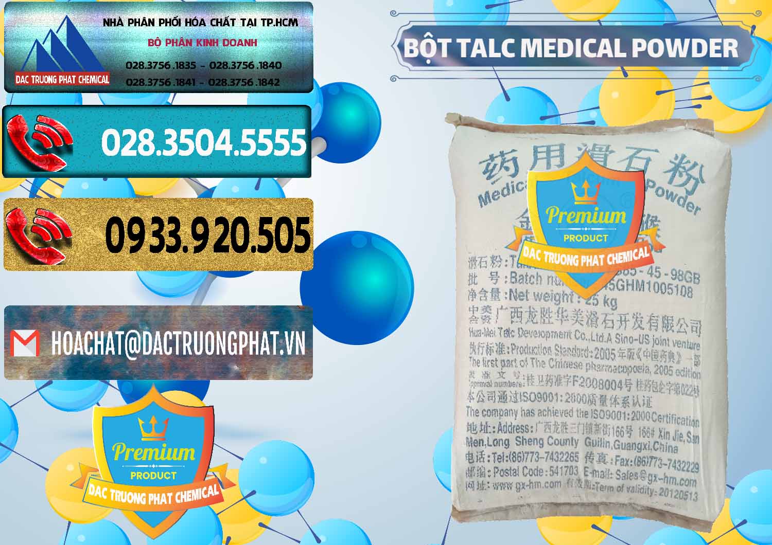 Cty kinh doanh và bán Bột Talc Medical Powder Trung Quốc China - 0036 - Phân phối ( cung cấp ) hóa chất tại TP.HCM - hoachatdetnhuom.com