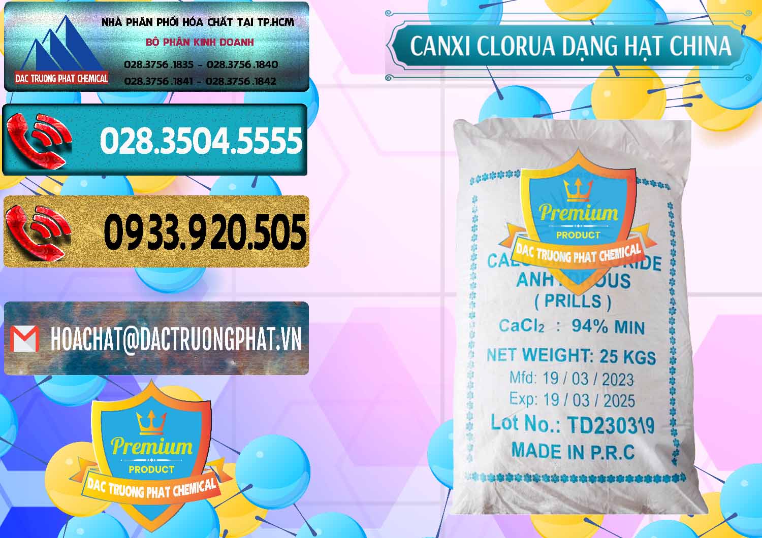 Cty chuyên cung ứng và bán CaCl2 – Canxi Clorua 94% Dạng Hạt Trung Quốc China - 0373 - Đơn vị chuyên nhập khẩu & cung cấp hóa chất tại TP.HCM - hoachatdetnhuom.com