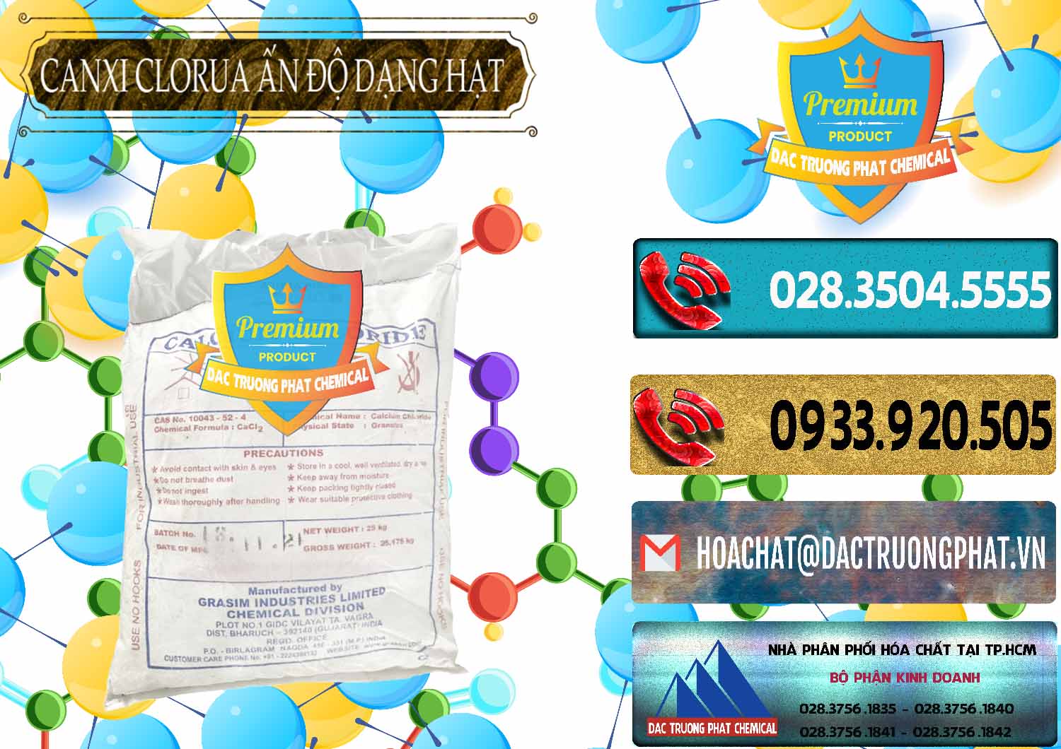 Nhà nhập khẩu & bán CaCl2 – Canxi Clorua Dạng Hạt Aditya Birla Grasim Ấn Độ India - 0418 - Chuyên phân phối _ cung cấp hóa chất tại TP.HCM - hoachatdetnhuom.com