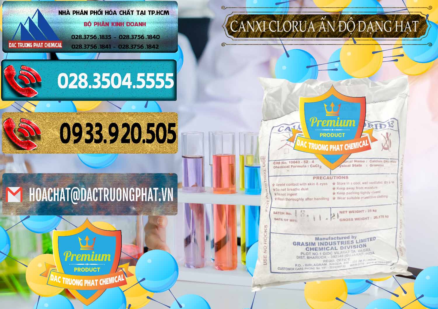 Cty chuyên cung ứng và bán CaCl2 – Canxi Clorua Dạng Hạt Aditya Birla Grasim Ấn Độ India - 0418 - Đơn vị chuyên nhập khẩu và cung cấp hóa chất tại TP.HCM - hoachatdetnhuom.com