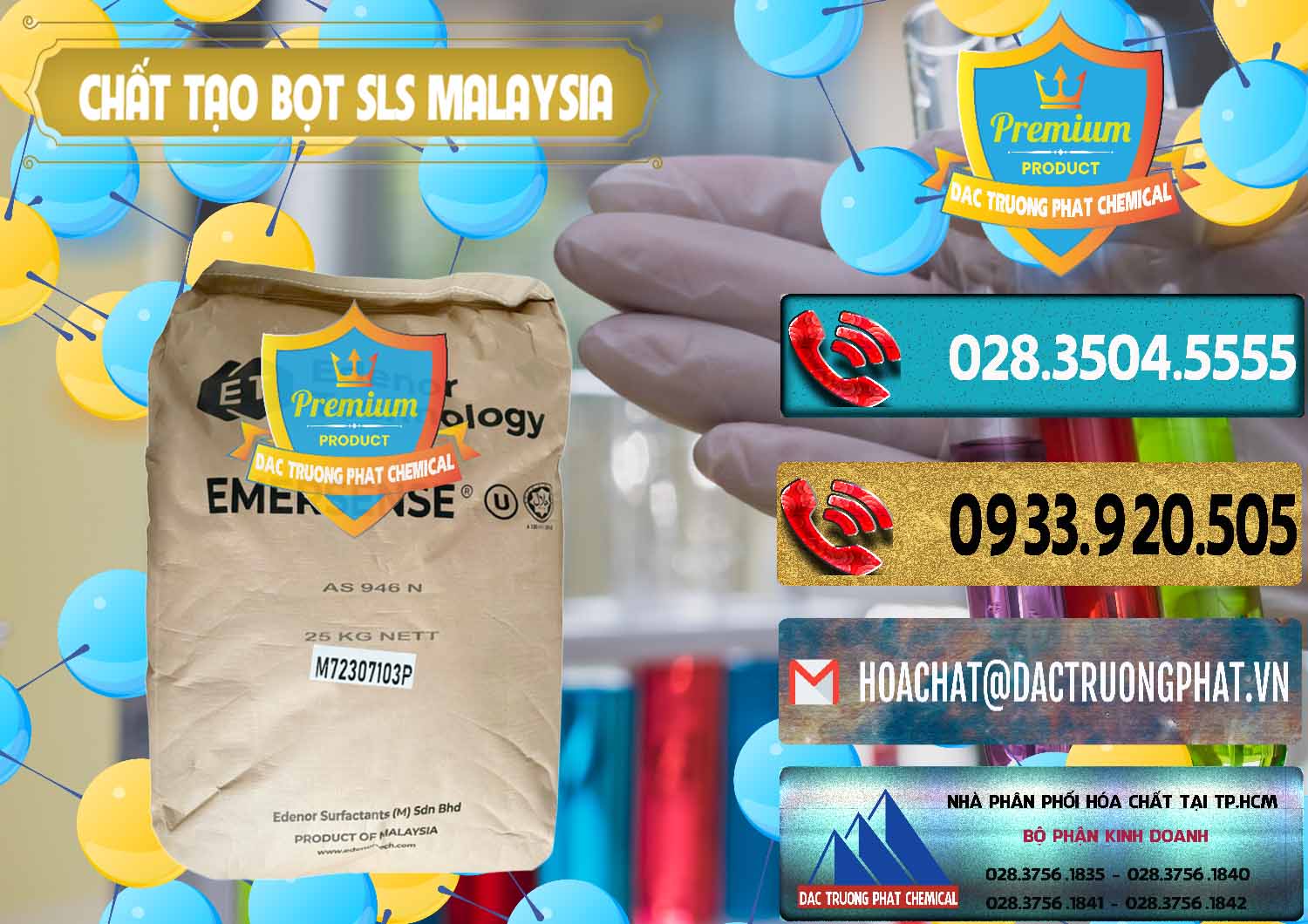 Cty chuyên bán - phân phối Chất Tạo Bọt SLS Emersense Mã Lai Malaysia - 0381 - Chuyên cung cấp ( bán ) hóa chất tại TP.HCM - hoachatdetnhuom.com