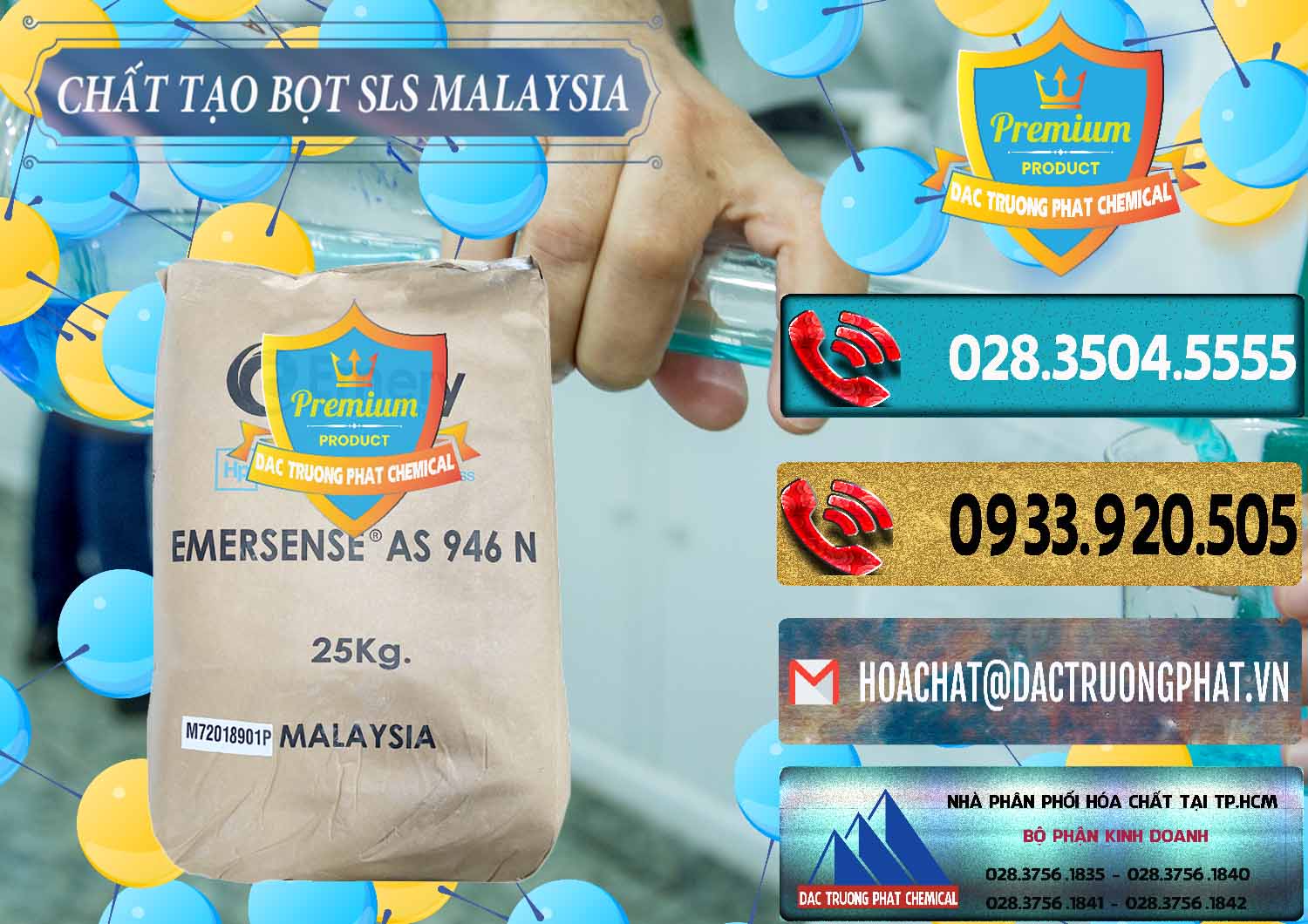 Chuyên bán - cung ứng Chất Tạo Bọt SLS Emery - Emersense AS 946N Mã Lai Malaysia - 0423 - Nơi phân phối và bán hóa chất tại TP.HCM - hoachatdetnhuom.com