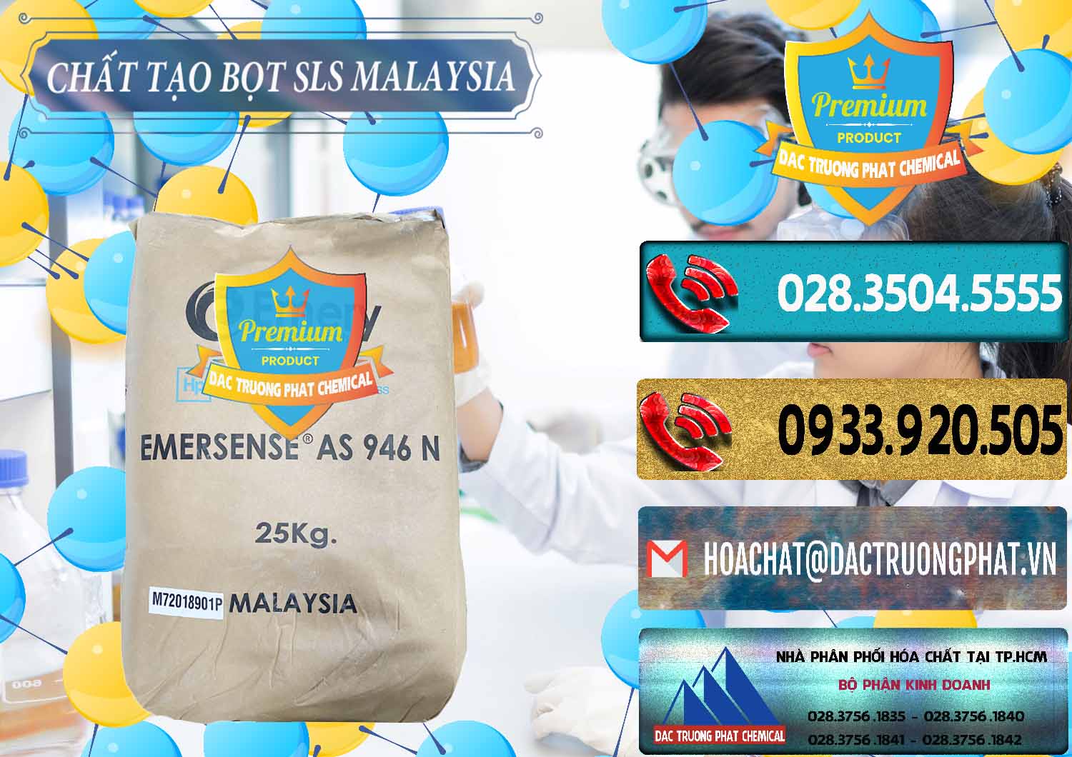 Cty chuyên bán và cung cấp Chất Tạo Bọt SLS Emery - Emersense AS 946N Mã Lai Malaysia - 0423 - Nơi phân phối & cung cấp hóa chất tại TP.HCM - hoachatdetnhuom.com