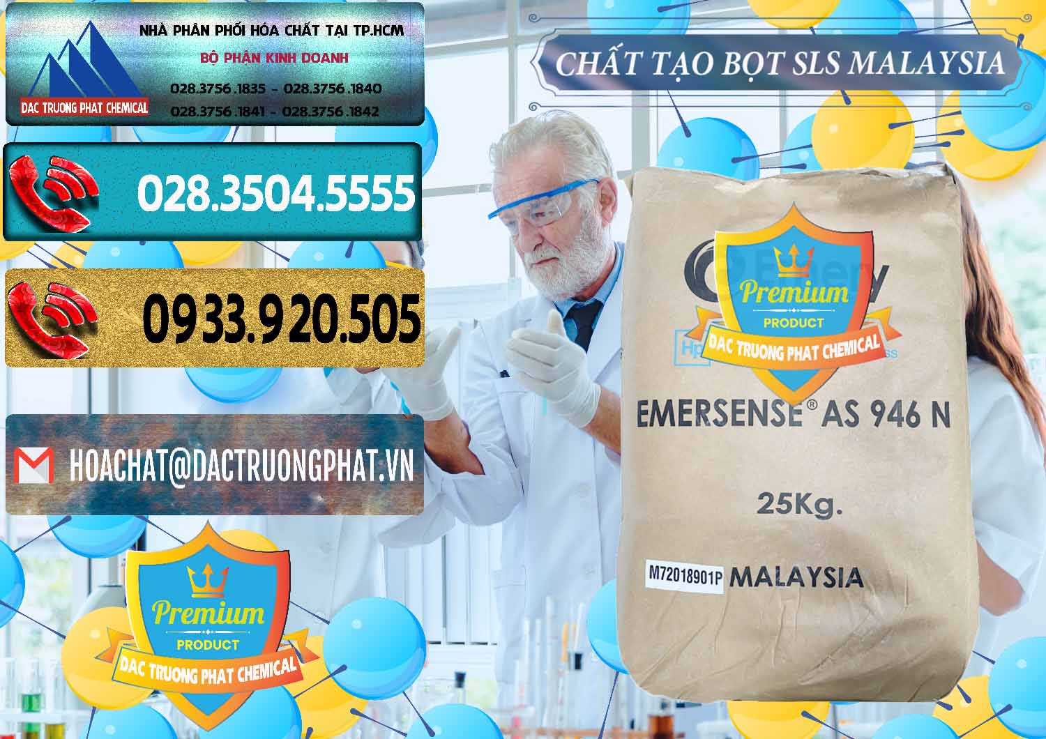 Bán & cung cấp Chất Tạo Bọt SLS Emery - Emersense AS 946N Mã Lai Malaysia - 0423 - Công ty chuyên kinh doanh & cung cấp hóa chất tại TP.HCM - hoachatdetnhuom.com