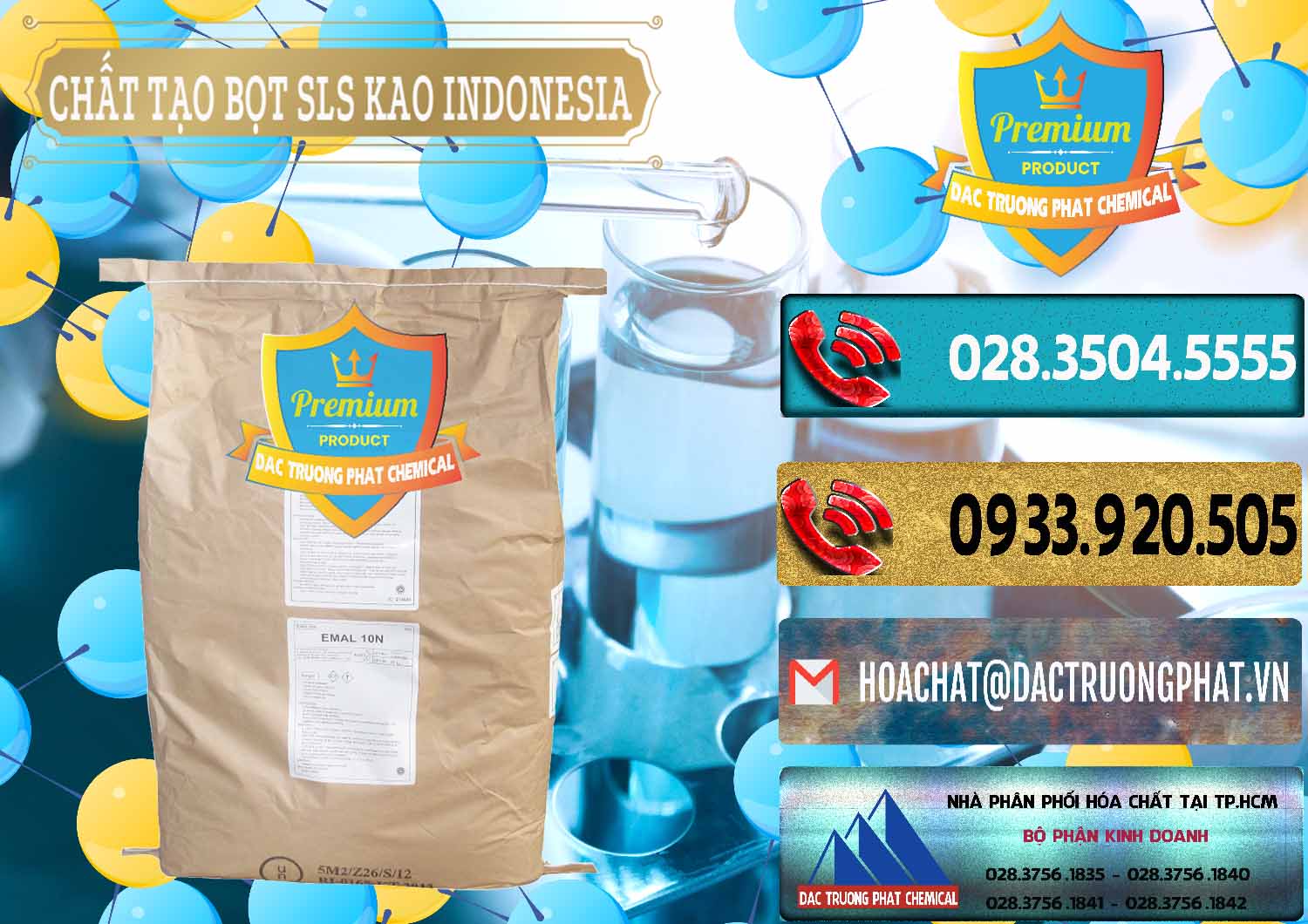 Công ty bán _ cung cấp Chất Tạo Bọt SLS - Sodium Lauryl Sulfate EMAL 10N KAO Indonesia - 0047 - Nơi chuyên cung cấp và nhập khẩu hóa chất tại TP.HCM - hoachatdetnhuom.com