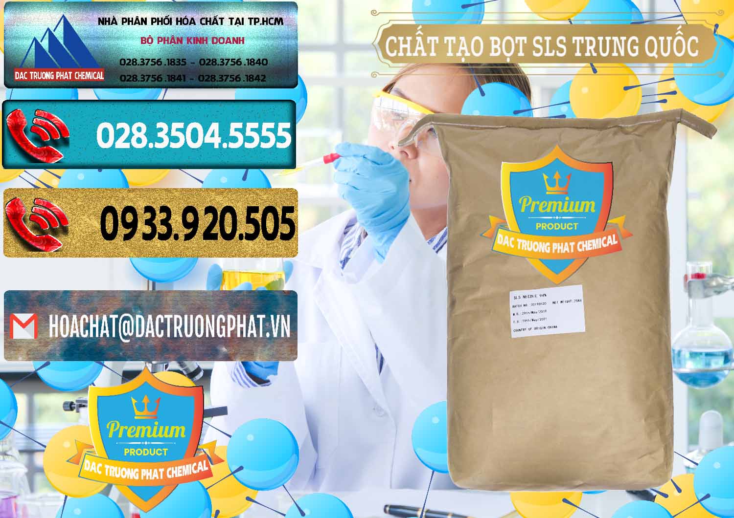 Cty nhập khẩu và bán Chất Tạo Bọt SLS - Sodium Lauryl Sulfate Trung Quốc China - 0048 - Cty phân phối - cung cấp hóa chất tại TP.HCM - hoachatdetnhuom.com