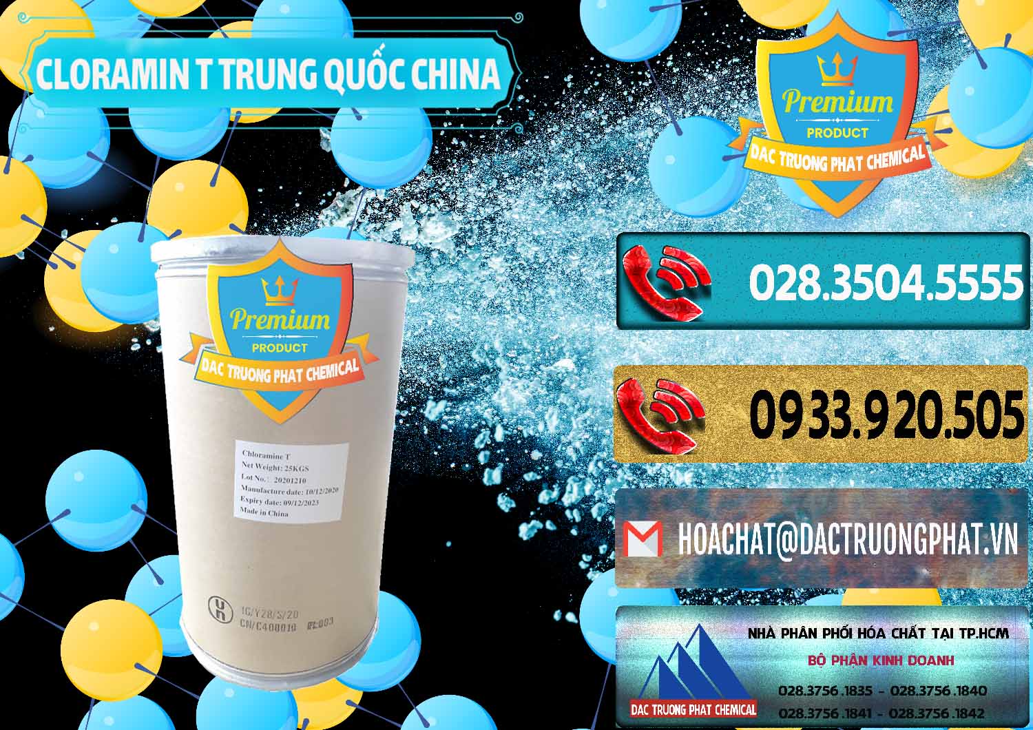 Đơn vị cung cấp - bán Cloramin T Khử Trùng, Diệt Khuẩn Trung Quốc China - 0301 - Đơn vị chuyên kinh doanh và phân phối hóa chất tại TP.HCM - hoachatdetnhuom.com