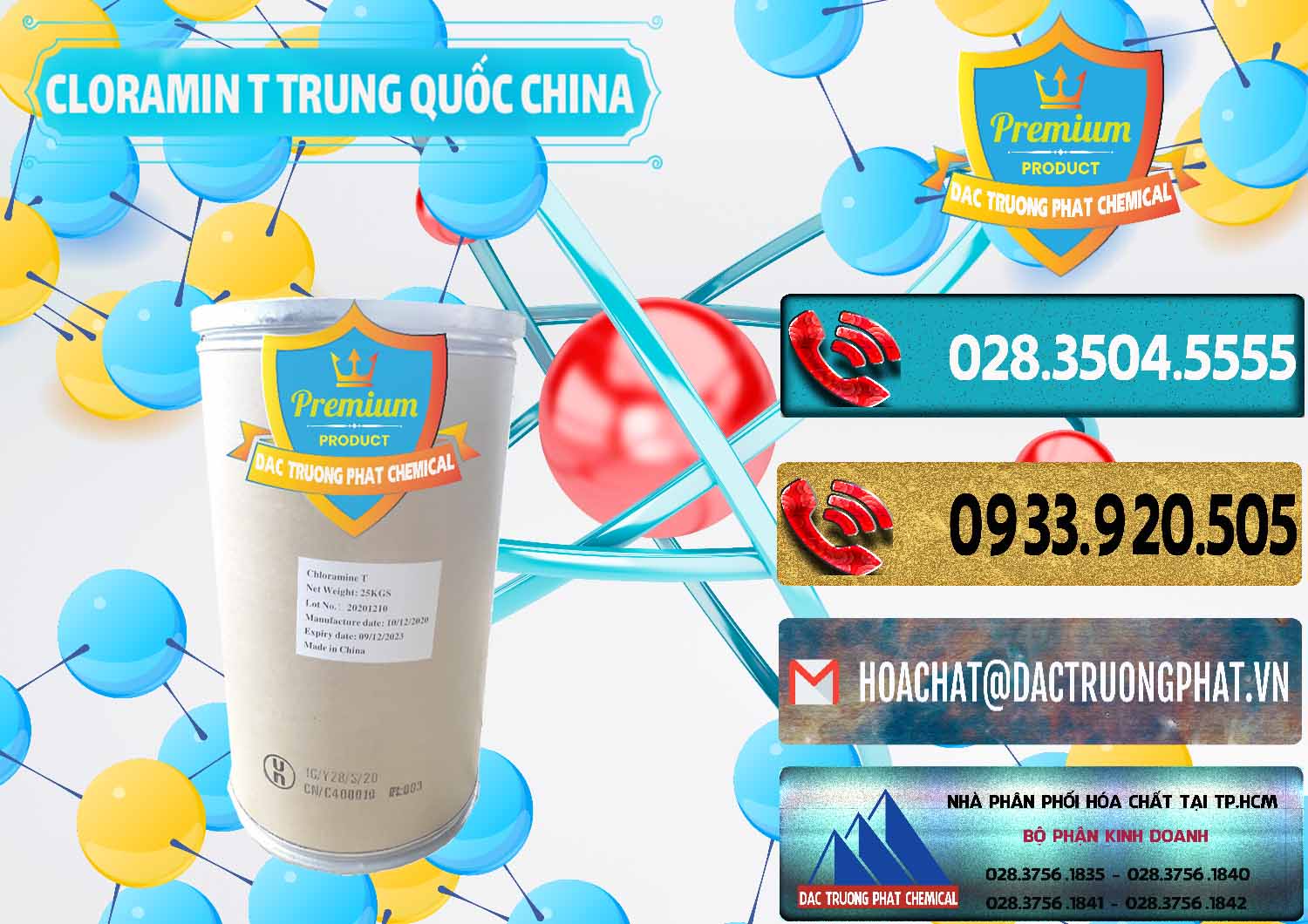 Bán ( cung cấp ) Cloramin T Khử Trùng, Diệt Khuẩn Trung Quốc China - 0301 - Nơi chuyên nhập khẩu - cung cấp hóa chất tại TP.HCM - hoachatdetnhuom.com