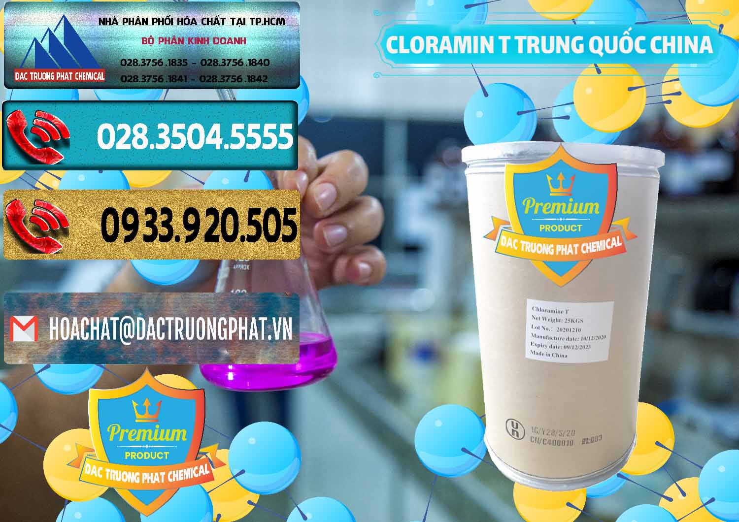 Công ty chuyên phân phối - bán Cloramin T Khử Trùng, Diệt Khuẩn Trung Quốc China - 0301 - Cty chuyên cung cấp - kinh doanh hóa chất tại TP.HCM - hoachatdetnhuom.com