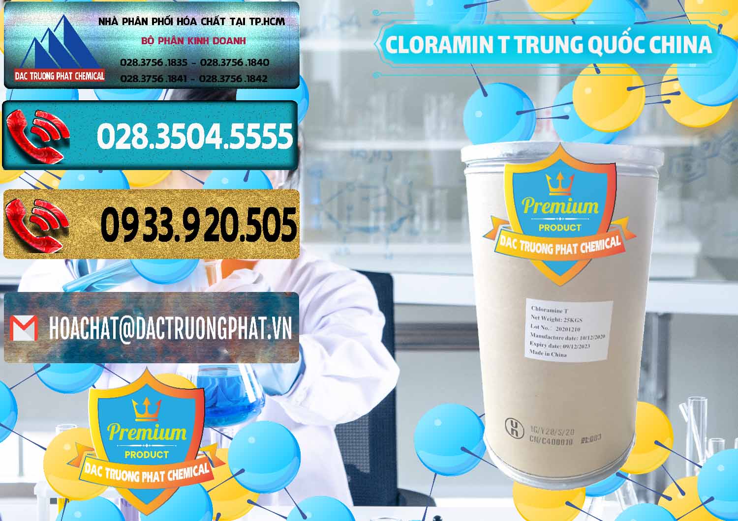 Công ty chuyên bán & cung cấp Cloramin T Khử Trùng, Diệt Khuẩn Trung Quốc China - 0301 - Nơi chuyên cung cấp - kinh doanh hóa chất tại TP.HCM - hoachatdetnhuom.com