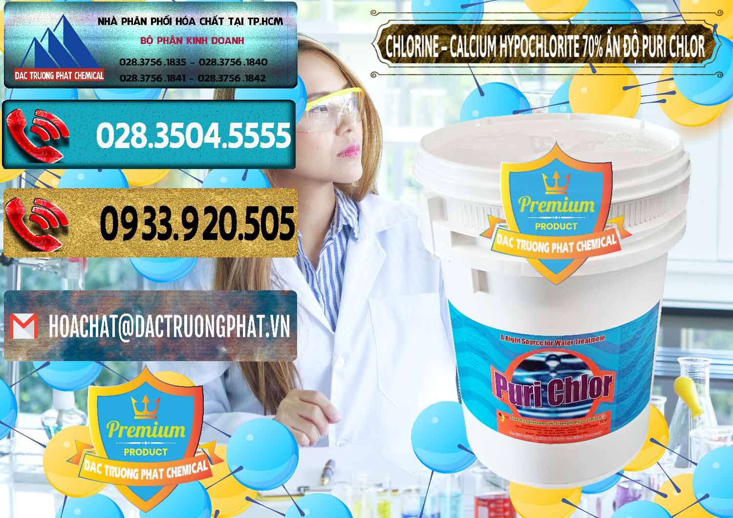 Cty nhập khẩu và bán Chlorine – Clorin 70% Puri Chlo Ấn Độ India - 0123 - Cty chuyên cung cấp ( kinh doanh ) hóa chất tại TP.HCM - hoachatdetnhuom.com