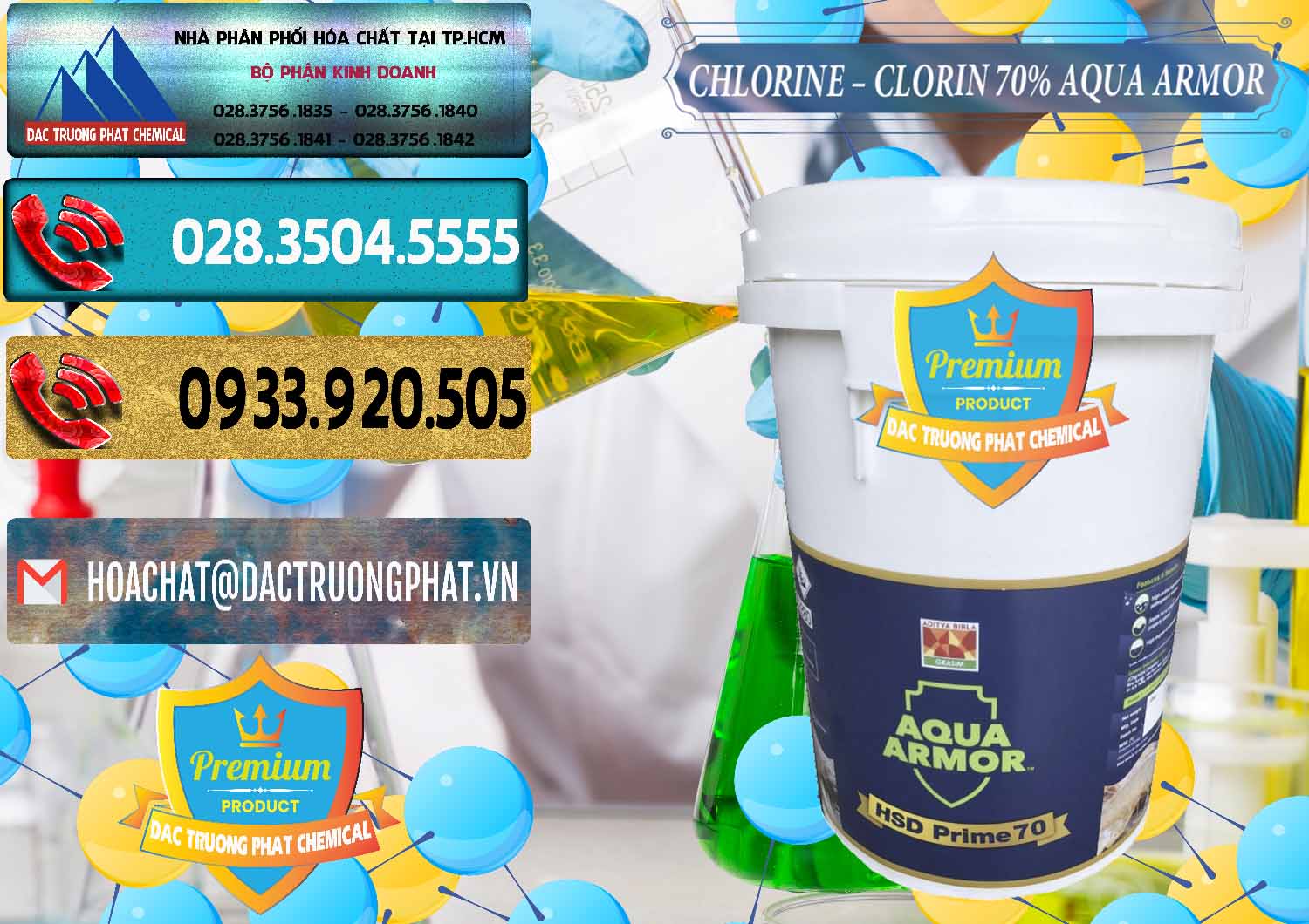 Chuyên nhập khẩu _ bán Chlorine – Clorin 70% Aqua Armor Aditya Birla Grasim Ấn Độ India - 0241 - Bán và cung cấp hóa chất tại TP.HCM - hoachatdetnhuom.com