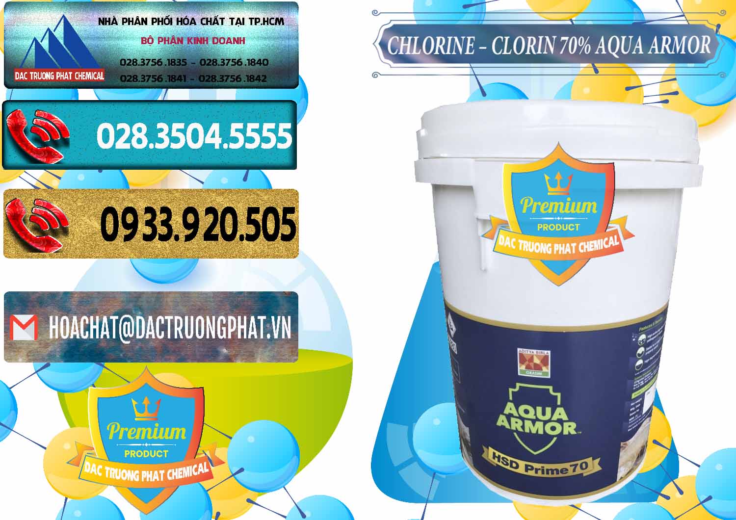 Nơi kinh doanh - bán Chlorine – Clorin 70% Aqua Armor Aditya Birla Grasim Ấn Độ India - 0241 - Chuyên phân phối - cung ứng hóa chất tại TP.HCM - hoachatdetnhuom.com