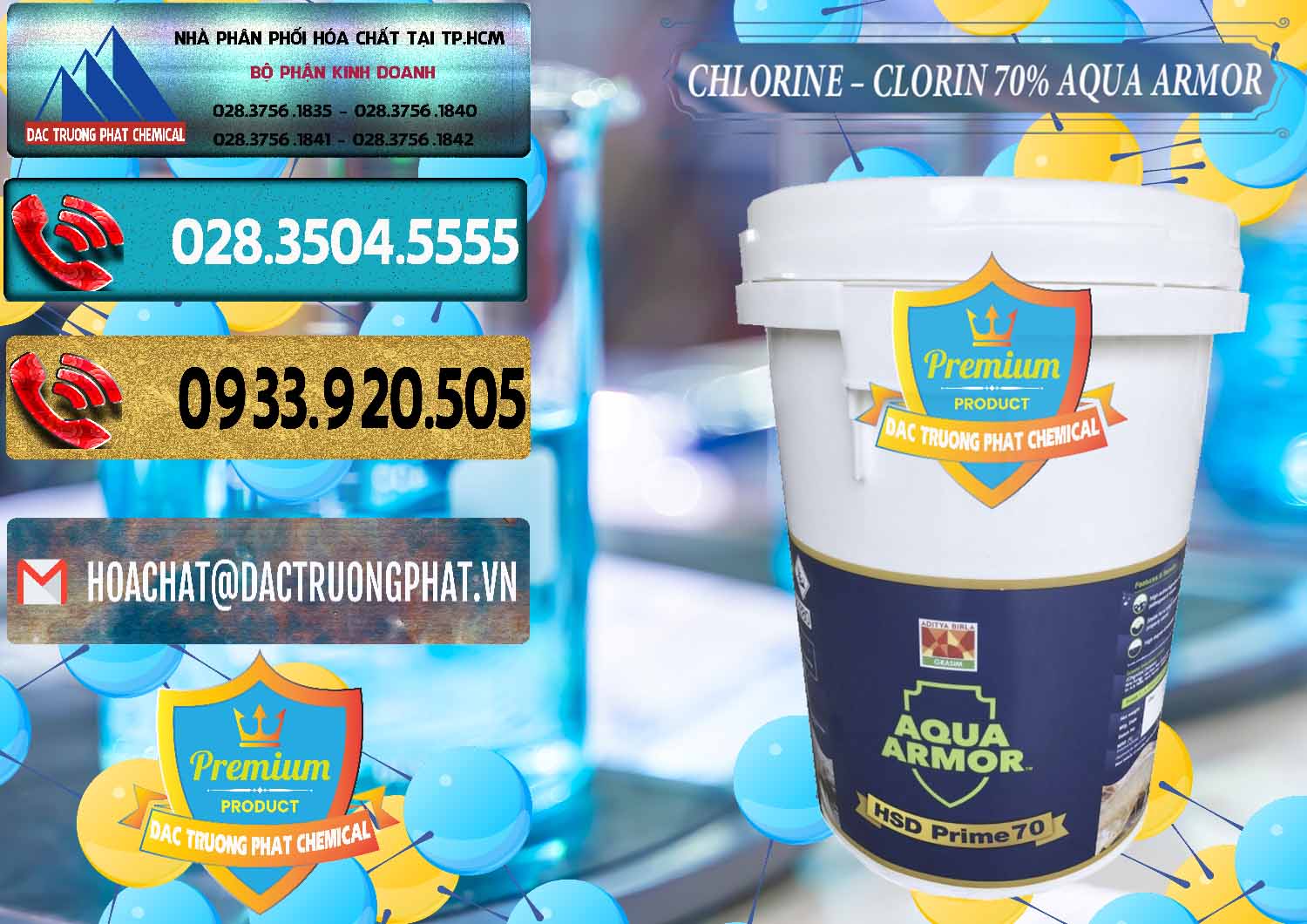 Cung ứng _ bán Chlorine – Clorin 70% Aqua Armor Aditya Birla Grasim Ấn Độ India - 0241 - Đơn vị chuyên cung ứng _ phân phối hóa chất tại TP.HCM - hoachatdetnhuom.com