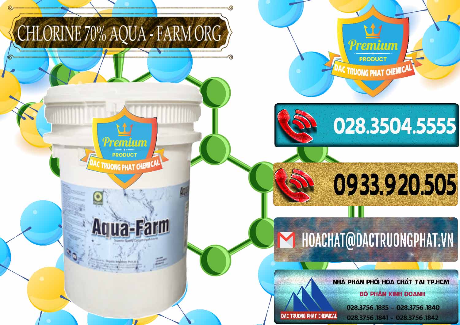 Nhà nhập khẩu _ bán Chlorine – Clorin 70% Aqua - Farm ORG Organic Ấn Độ India - 0246 - Đơn vị cung cấp ( phân phối ) hóa chất tại TP.HCM - hoachatdetnhuom.com