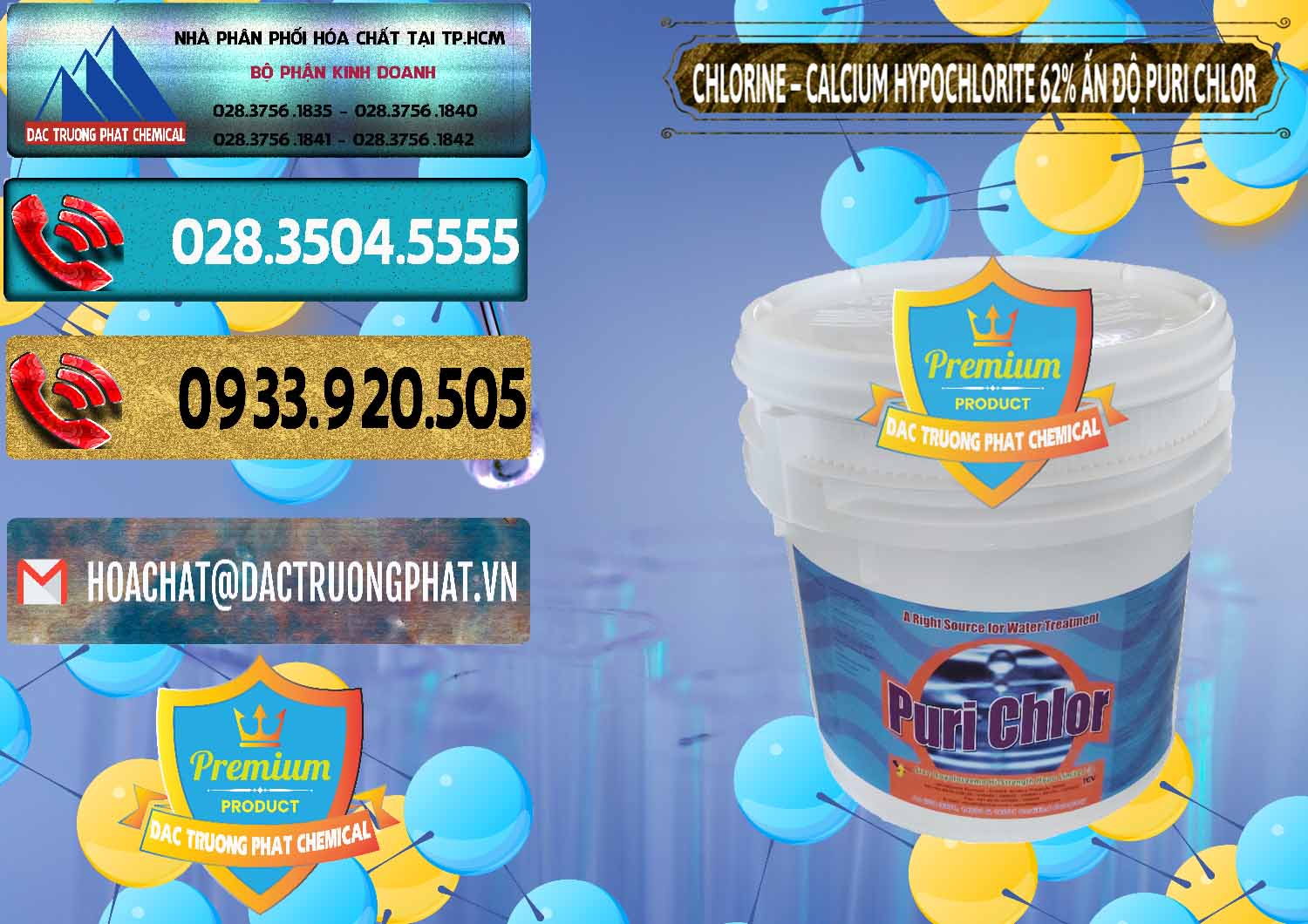 Nơi kinh doanh _ bán Chlorine – Clorin 62% Puri Chlo Ấn Độ India - 0052 - Đơn vị bán và cung cấp hóa chất tại TP.HCM - hoachatdetnhuom.com